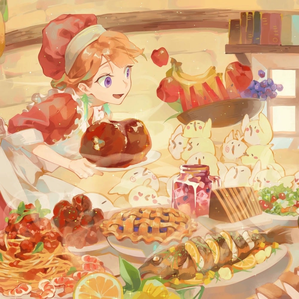 hình ảnh anime với đồ ăn và thức uống 