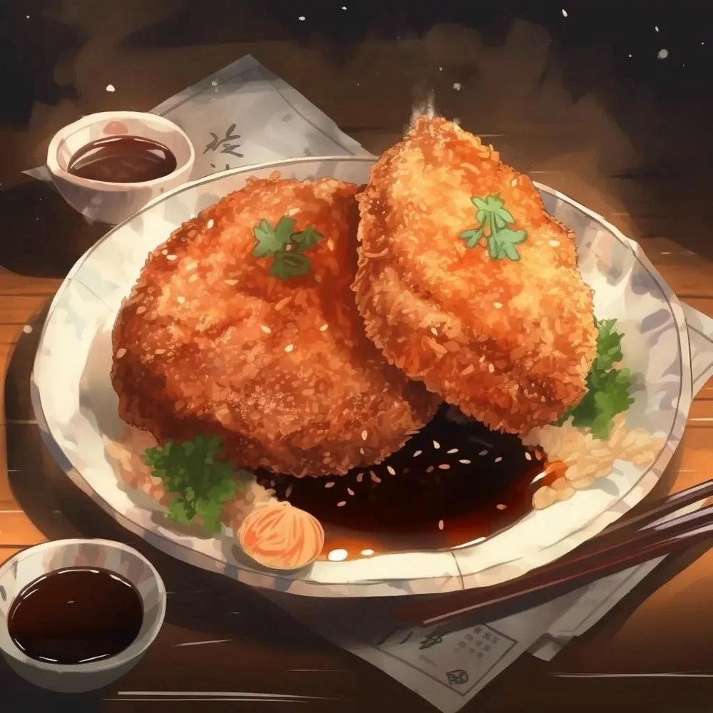 anime ăn takoyaki thơm ngon 
