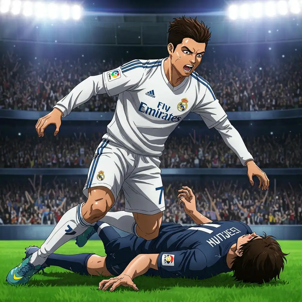 ảnh ronaldo anime mạnh mẽ