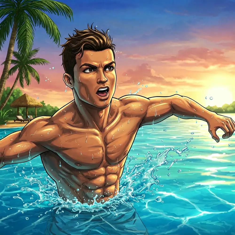 ronaldo trong anime cực kỳ ấn tượng 