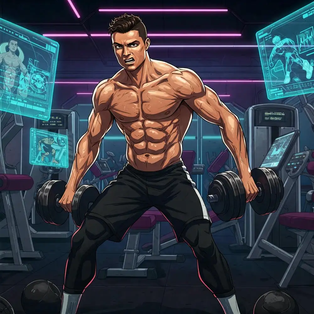 ronaldo trong anime đẹp và mạnh mẽ