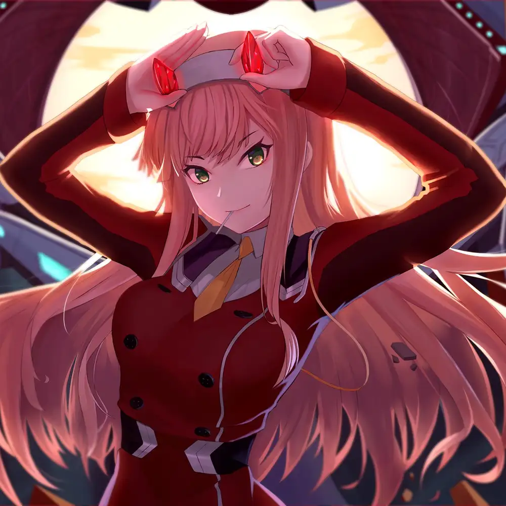 hình zero two đáng yêu và quyến rũ 