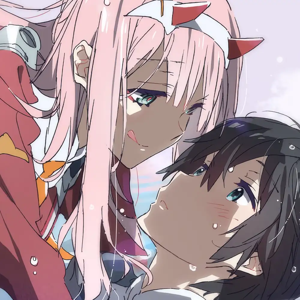 ảnh zero two và hiro 