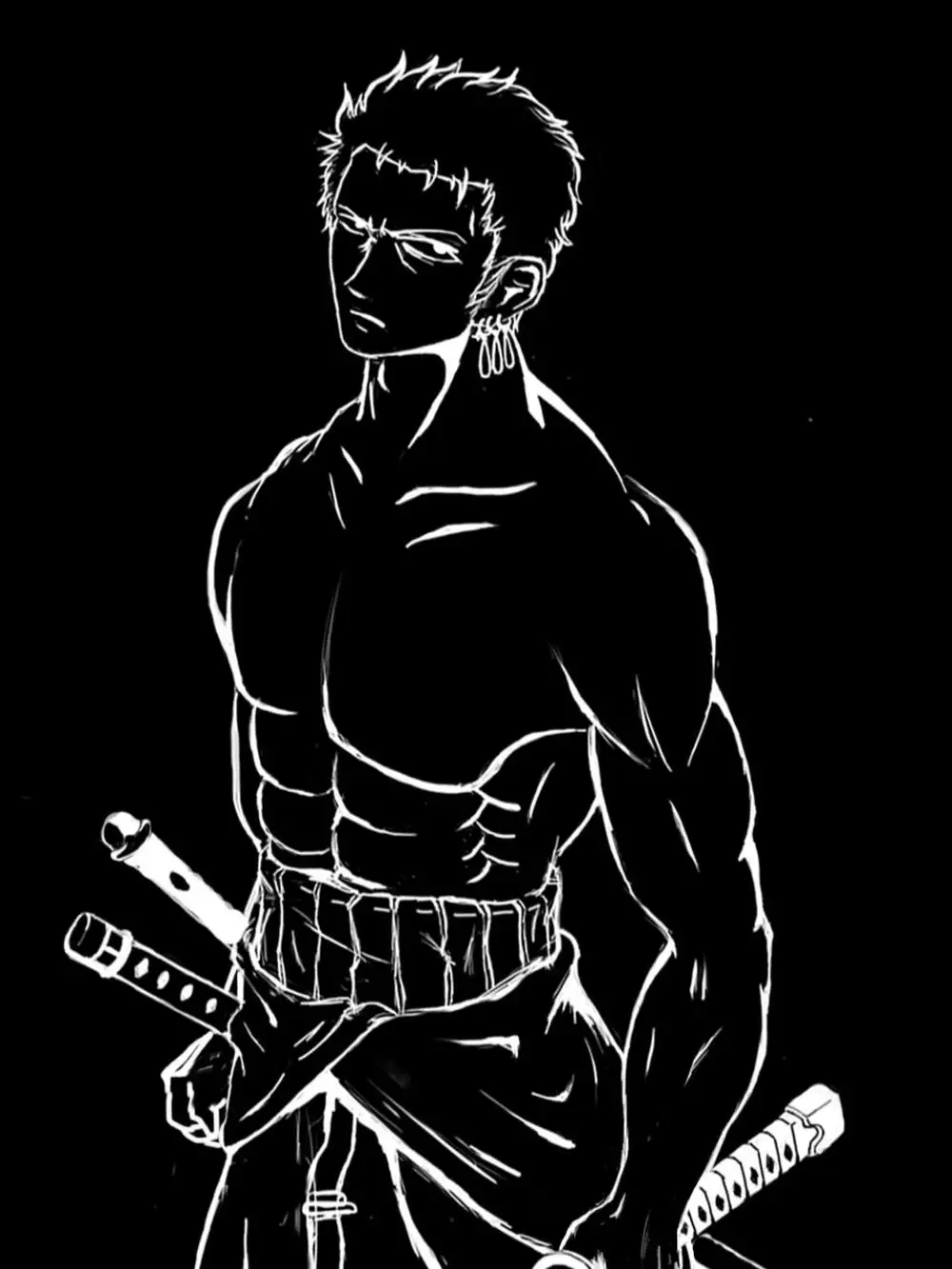 hình ảnh zoro mạnh mẽ trong one piece 