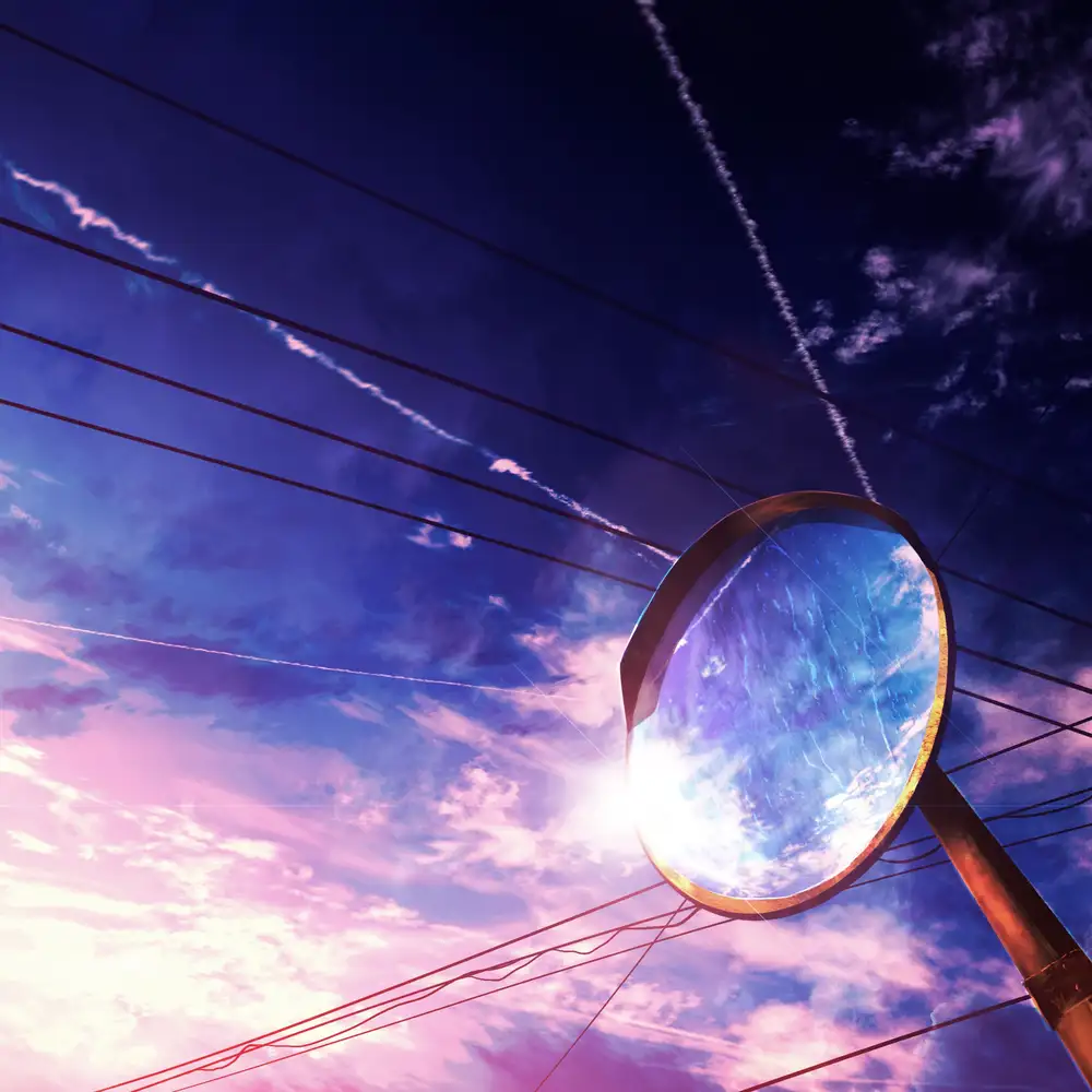 hình ảnh bầu trời anime với sao sáng 