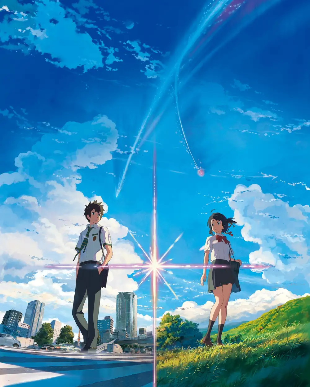 bầu trời anime buổi sáng tươi sáng 