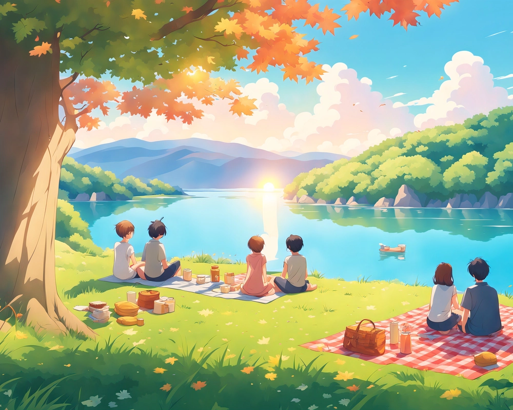 ảnh anime yên bình vùng quê thanh bình 