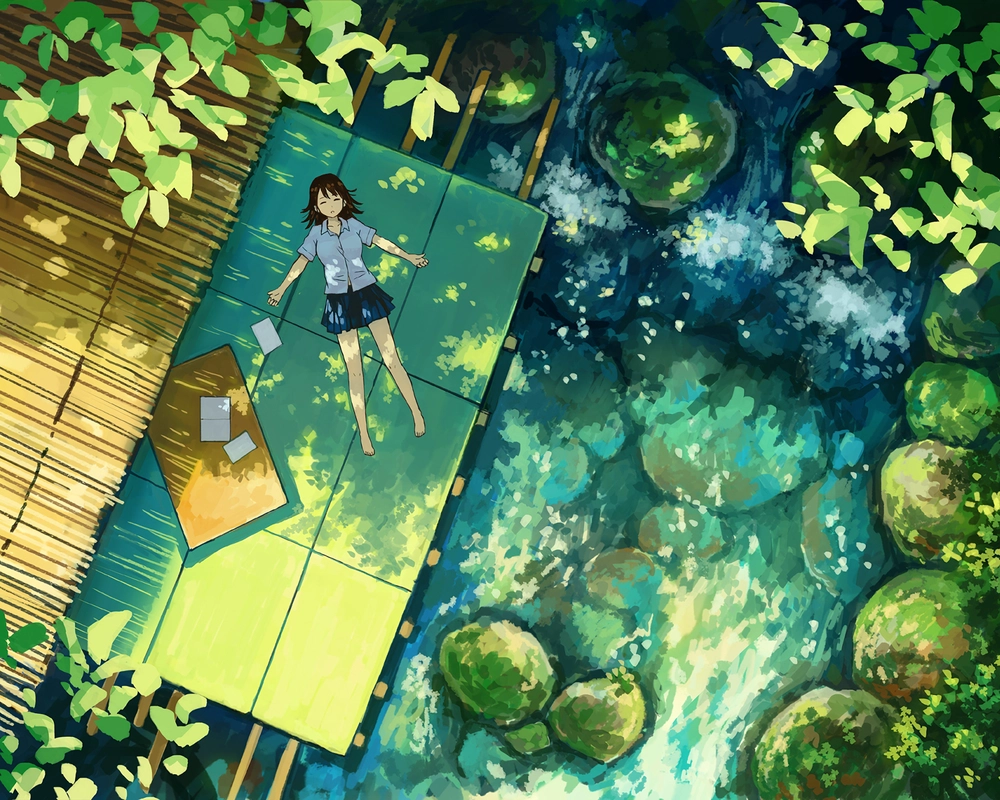 hình ảnh yên bình anime khung cảnh mộng mơ 