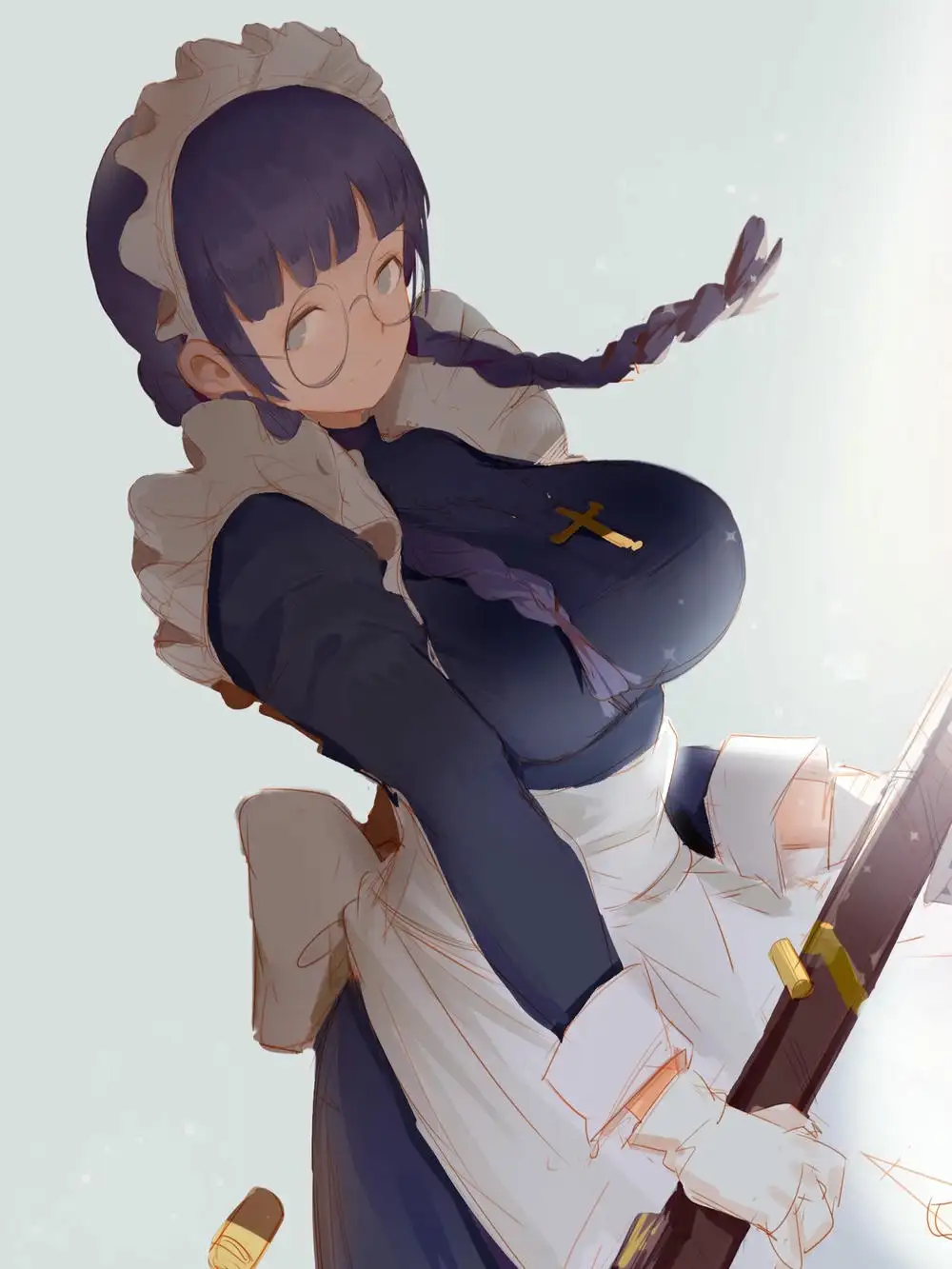 hình nền anime hầu gái đẹp 