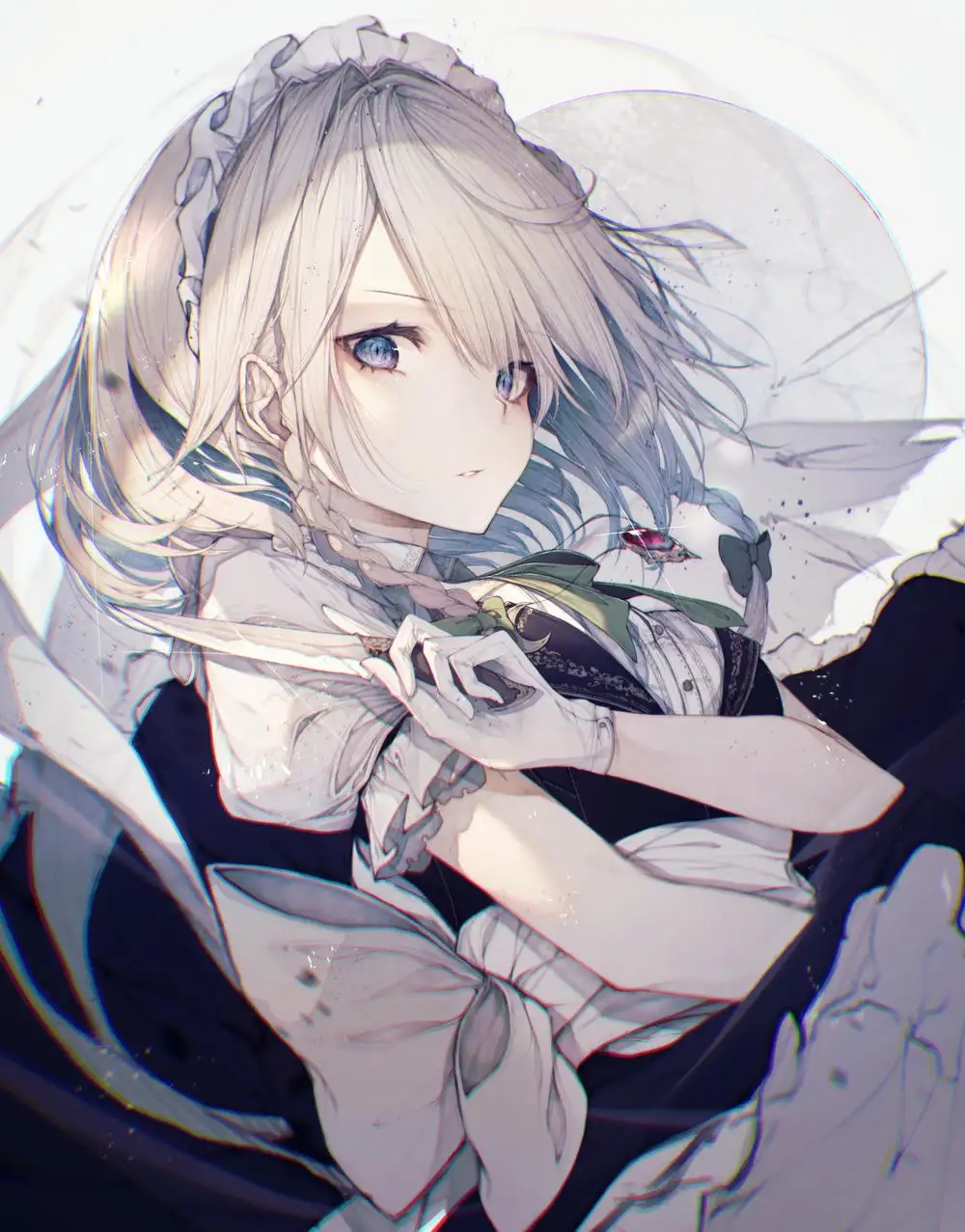 hình ảnh anime nữ mặc đồ hầu gái dễ thương 