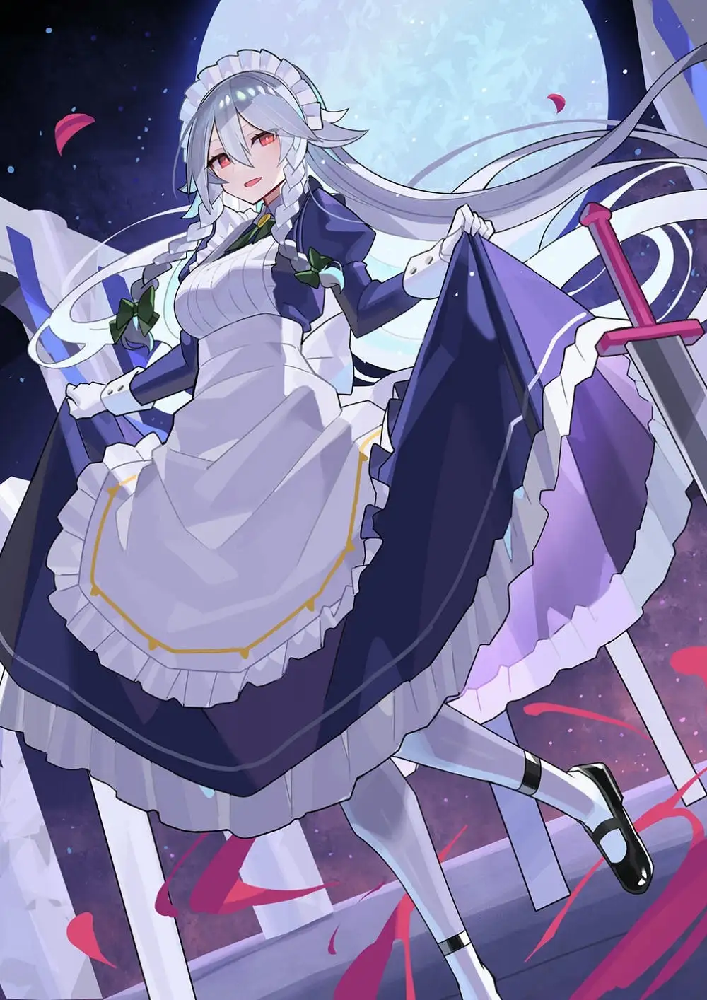 ảnh hầu gái anime tóc dài 