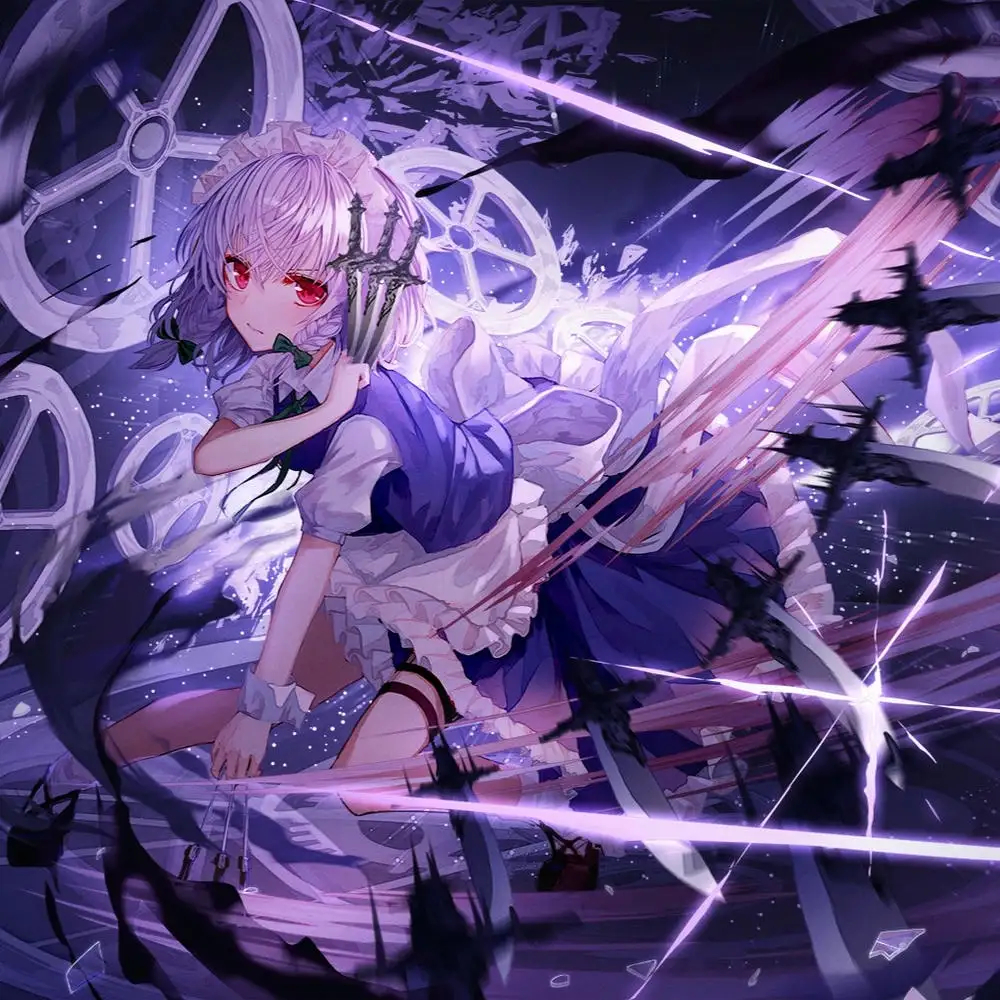 hình nền anime hầu gái nghệ thuật 