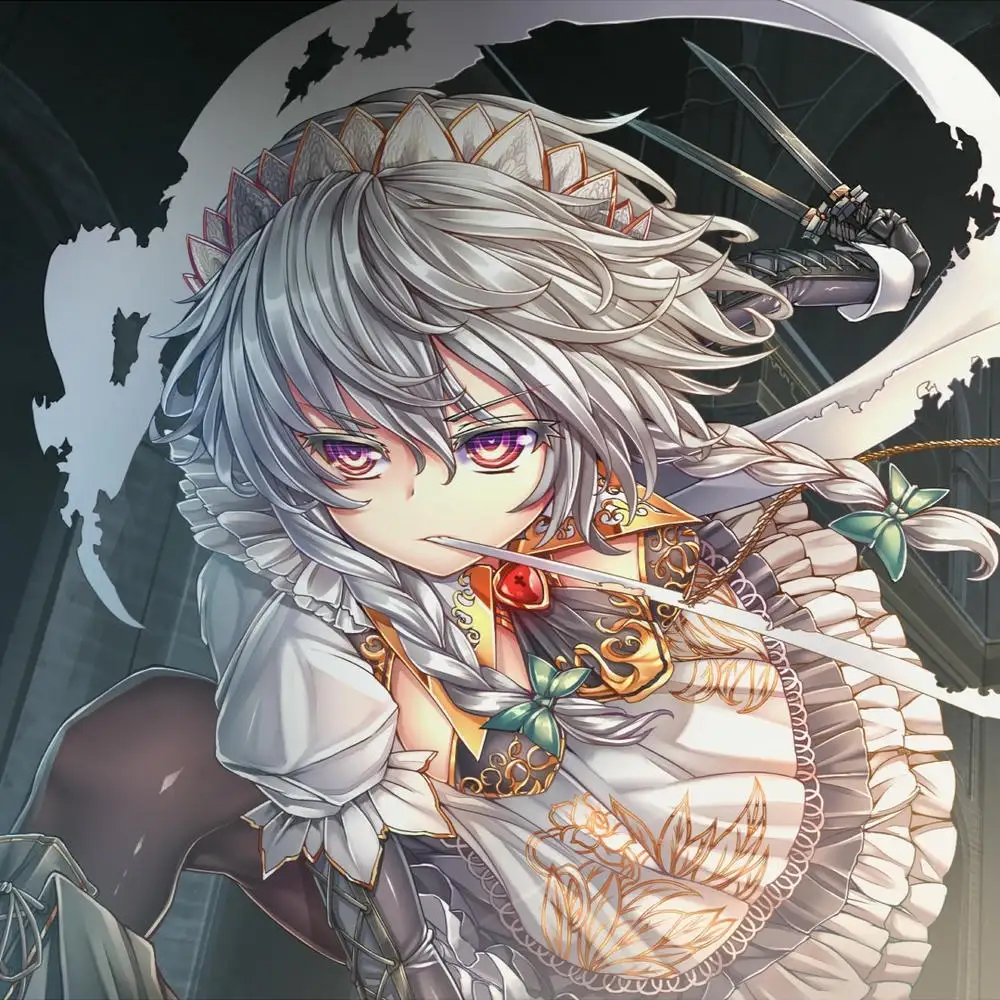 hình ảnh anime hầu gái với khăn đội đầu 