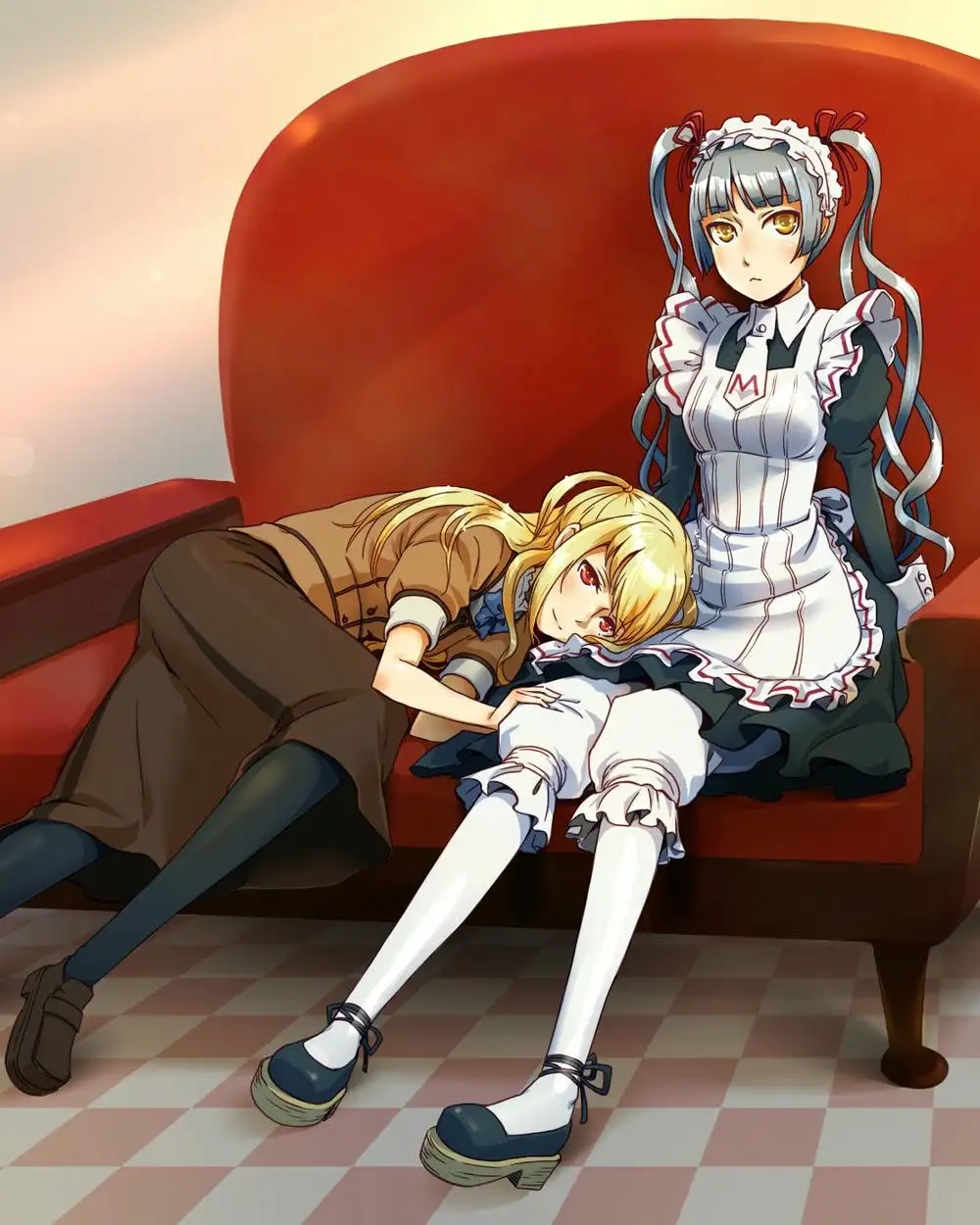 hình ảnh anime hầu gái trong phòng 