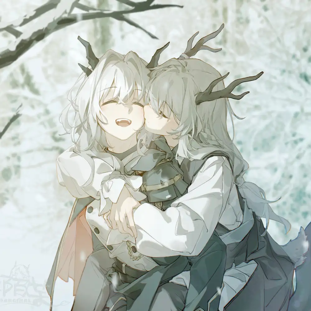 ảnh anime hôn nhau giữa trời tuyết 