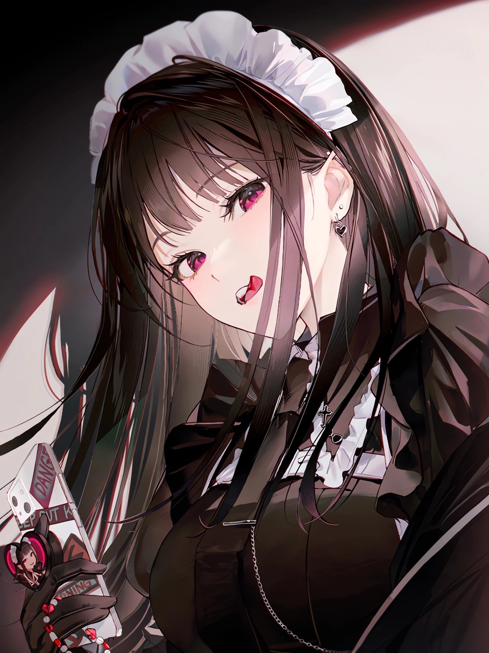 ảnh anime nữ lè lưỡi biểu cảm đa dạng 