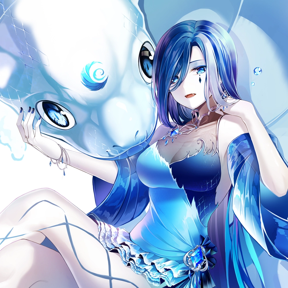 ảnh anime xanh dương đầy sức sống 
