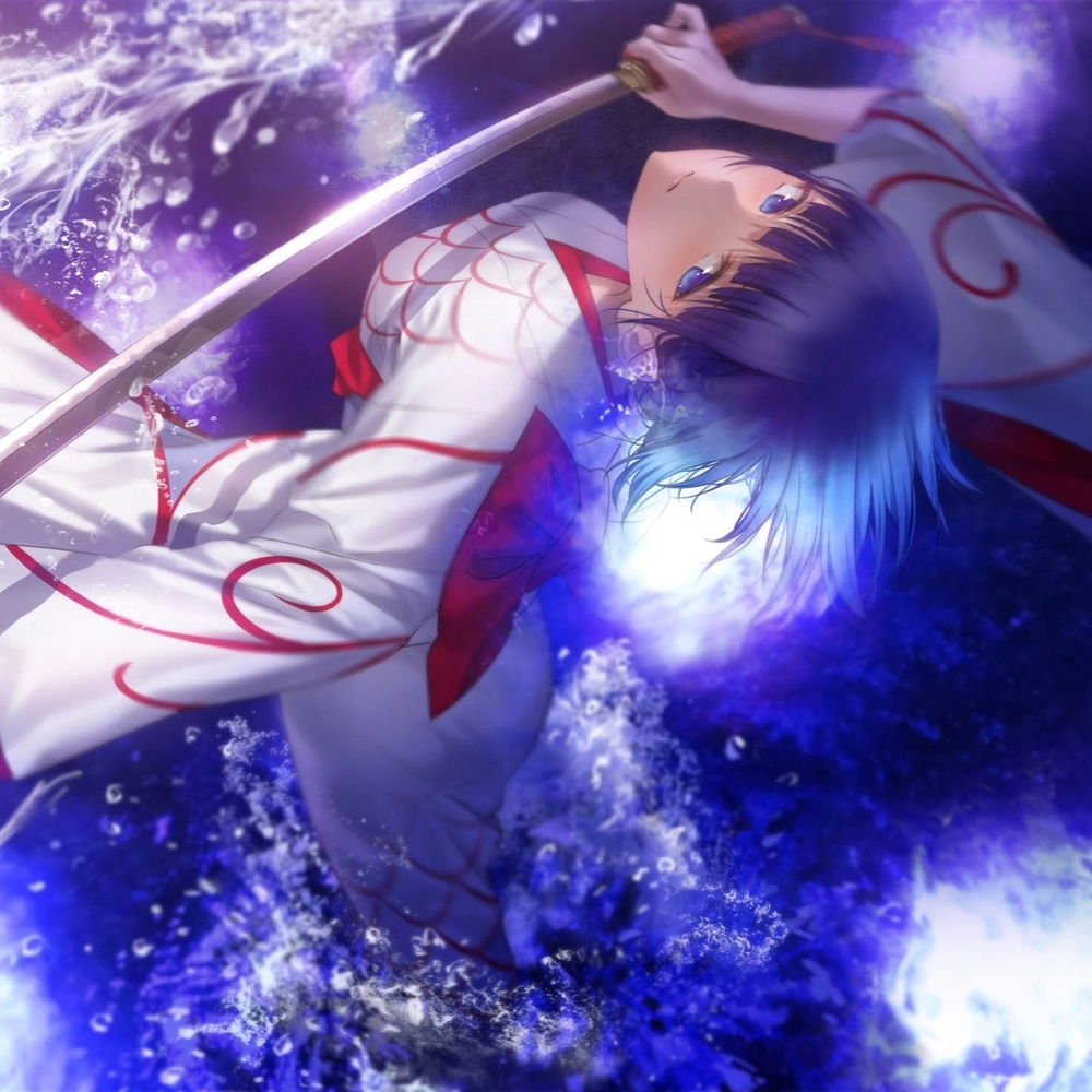 ảnh anime xanh dương sáng 