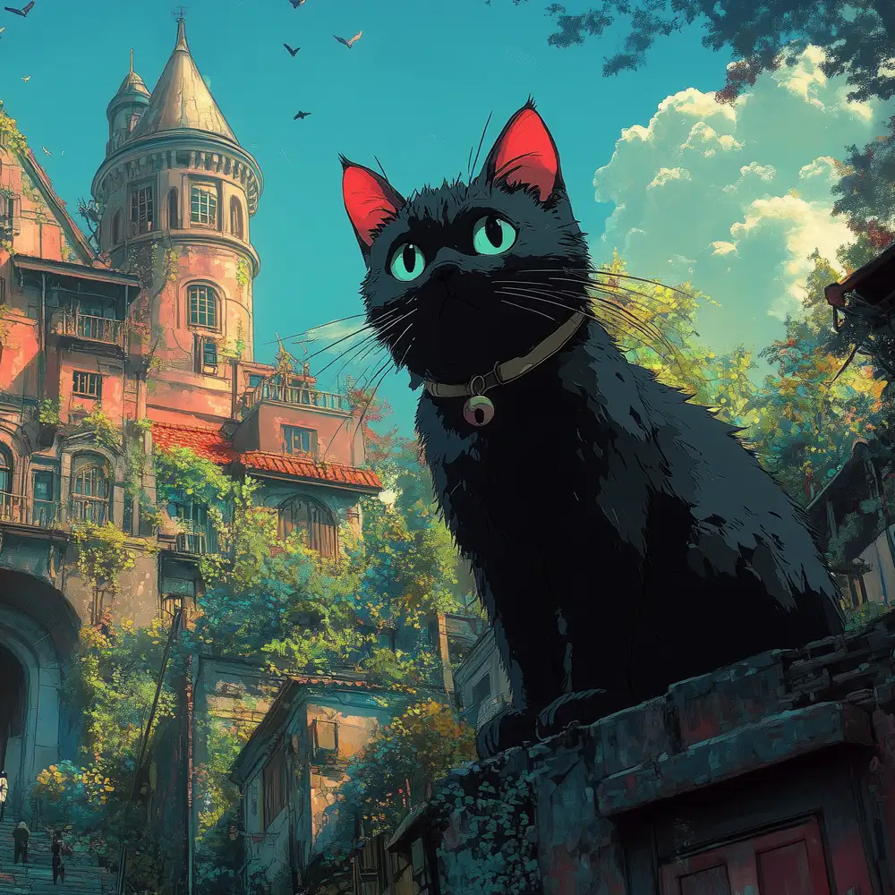 ảnh anime mèo cute siêu dễ thương 