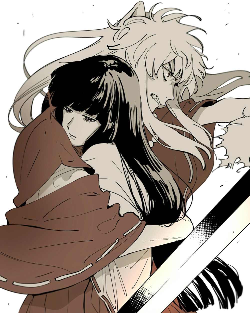 bộ ảnh anime ôm nhau ngủ bình yên 