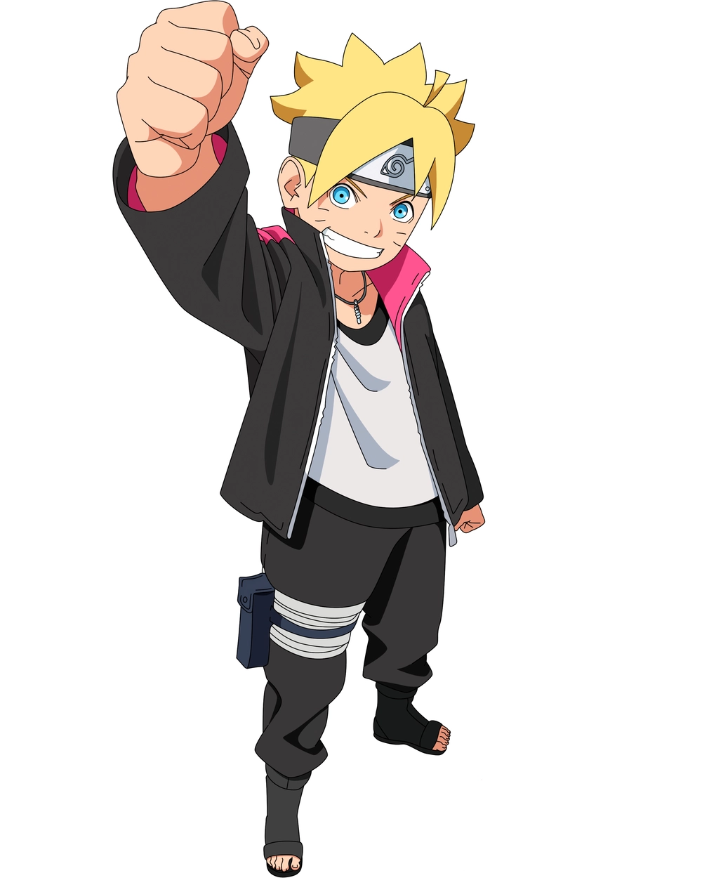boruto cười tinh nghịch đầy năng lượng 