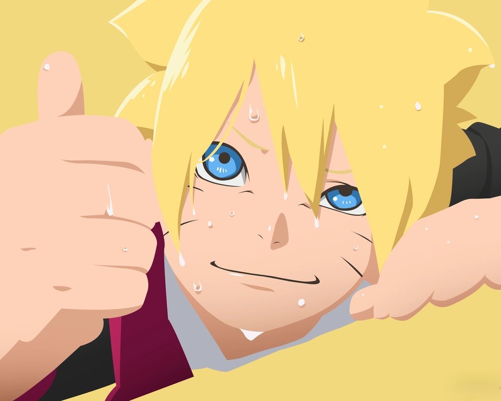 ảnh boruto với ánh mắt quyết tâm 