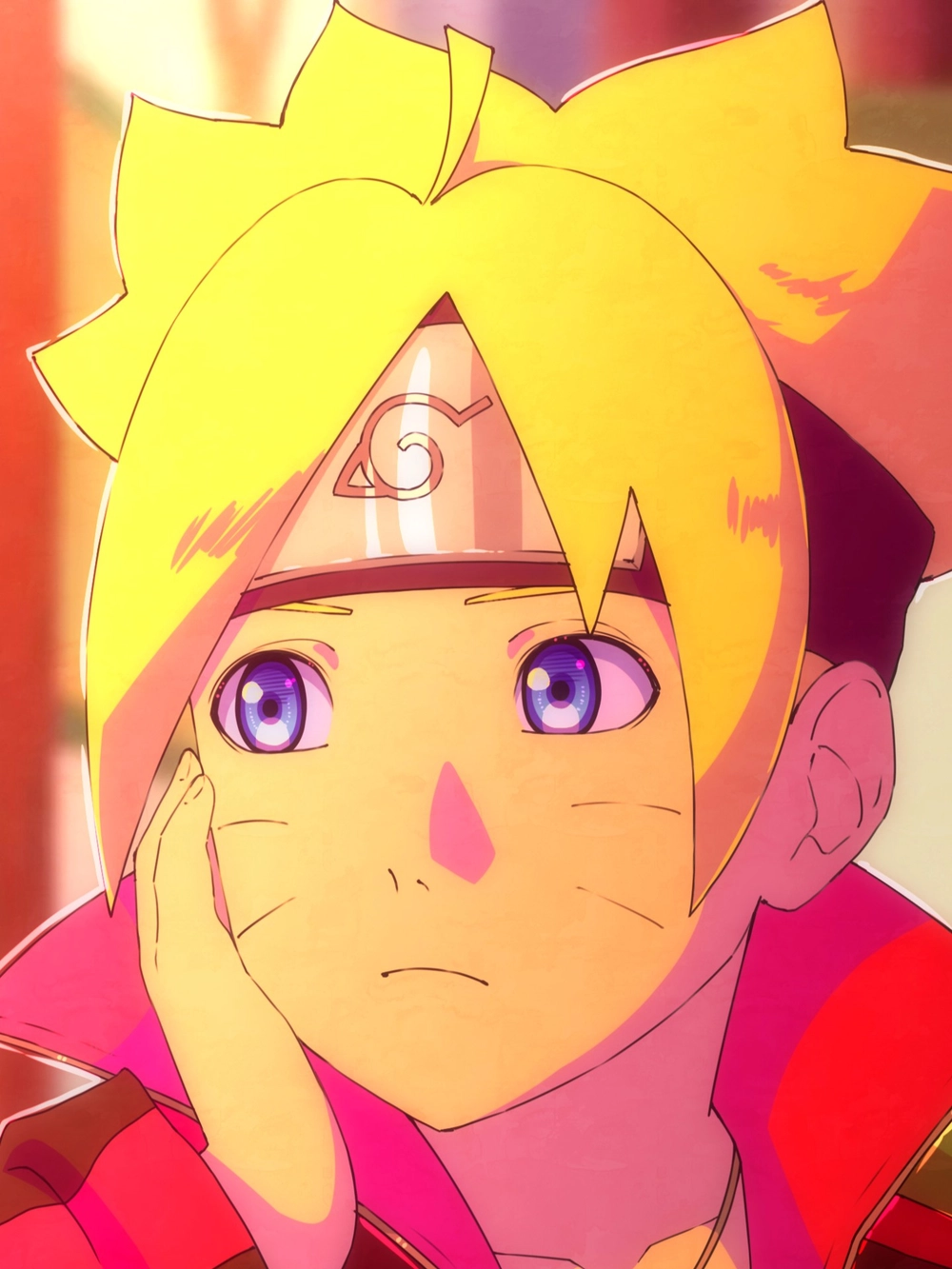 boruto nhíu mày suy nghĩ 