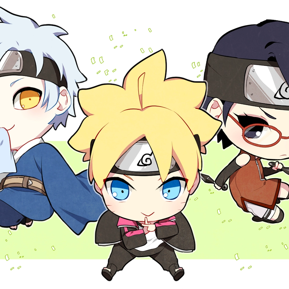 ảnh boruto và mitsuki đồng đội thân thiết