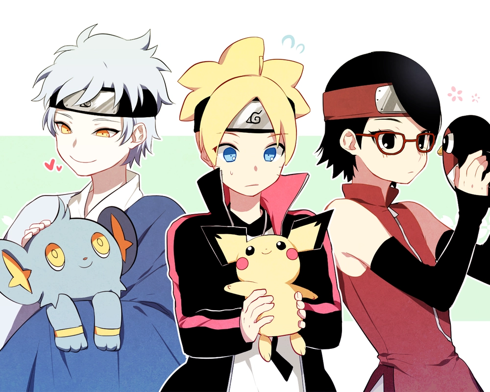 hình boruto phối màu pastel 