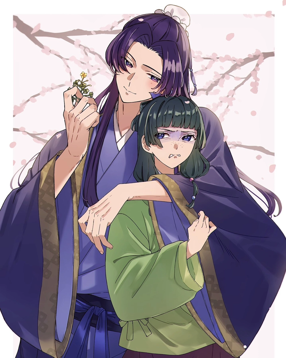 ảnh anime dược sư tự sự Maomao & Jinshi tương tác tình cảm 