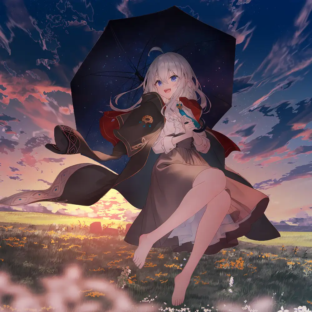 ảnh anime Elaina phong cách du hành