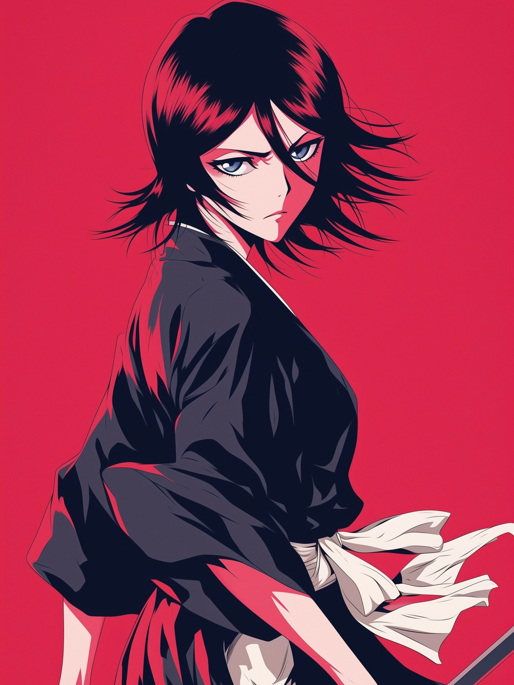hình kuchiki rukia chiến đấu trong bleach 