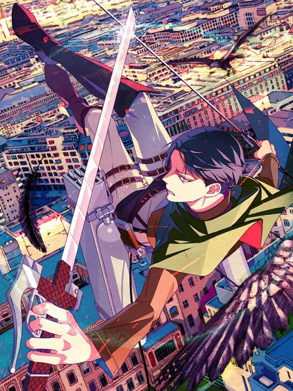 ảnh anime nhân vật levi 