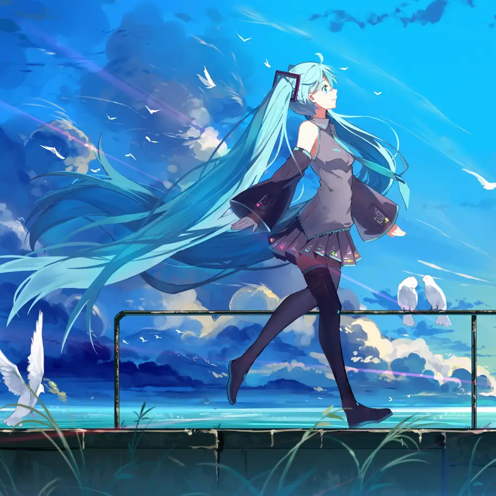 ảnh miku tạo dáng