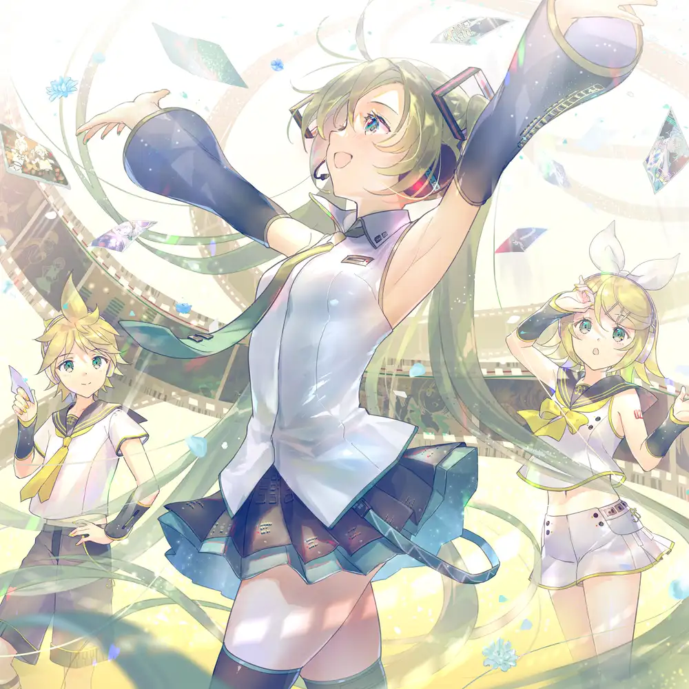 ảnh hatsune miku đang chơi nhạc