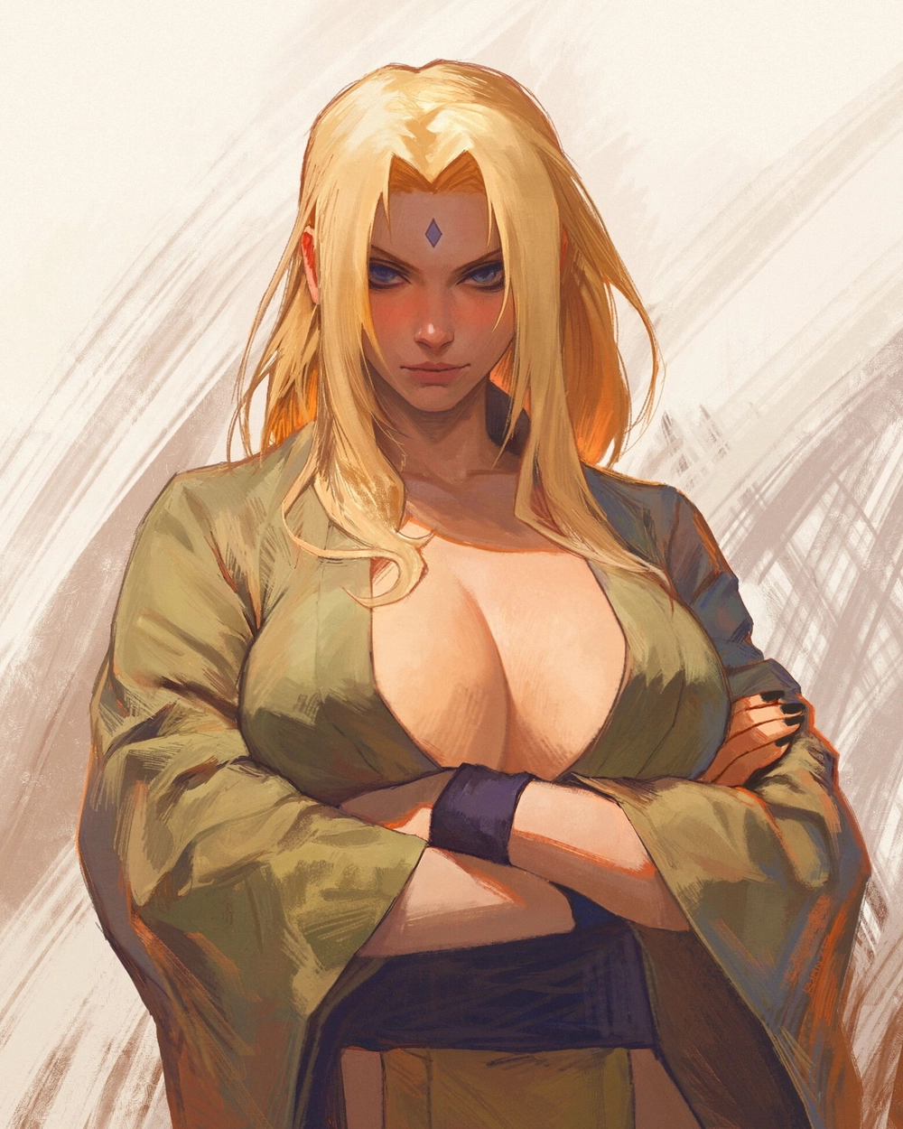 hình ảnh tsunade mặt nghiêm túc 