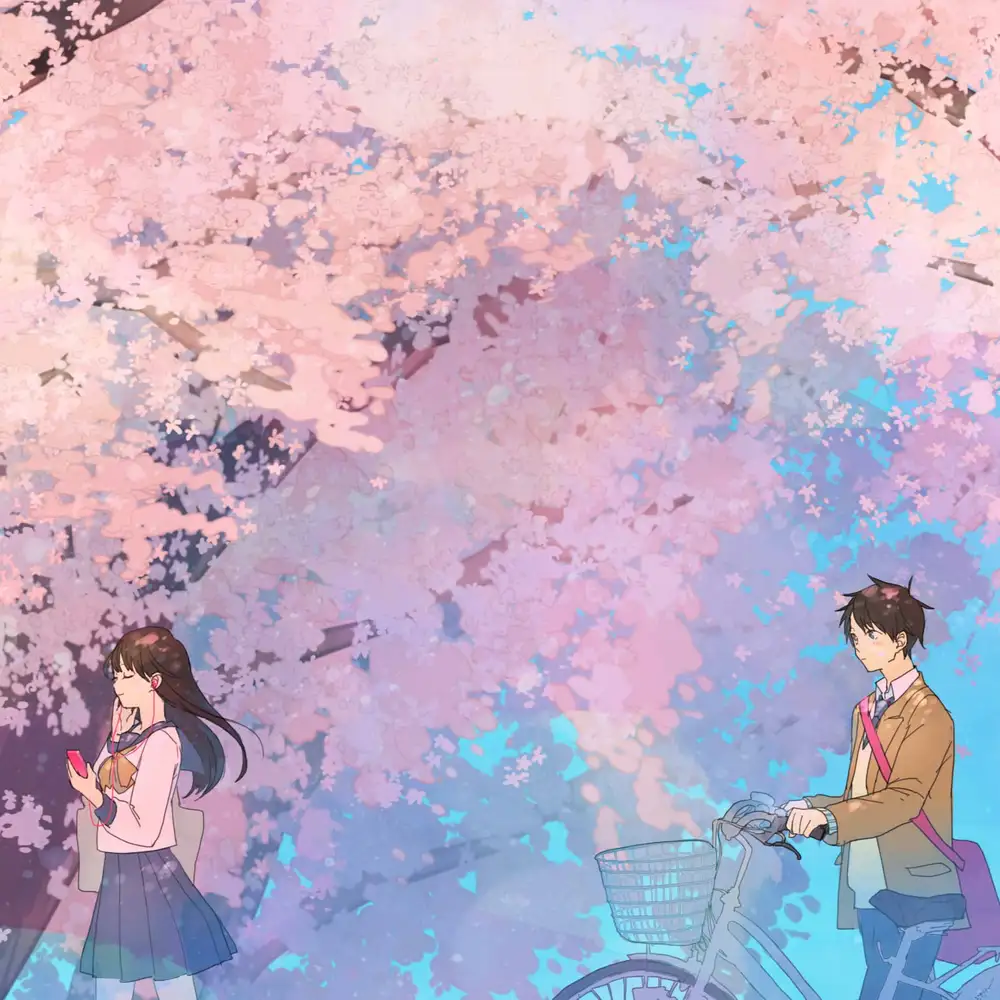 ảnh hoa anh đào rơi trong anime ấn tượng 