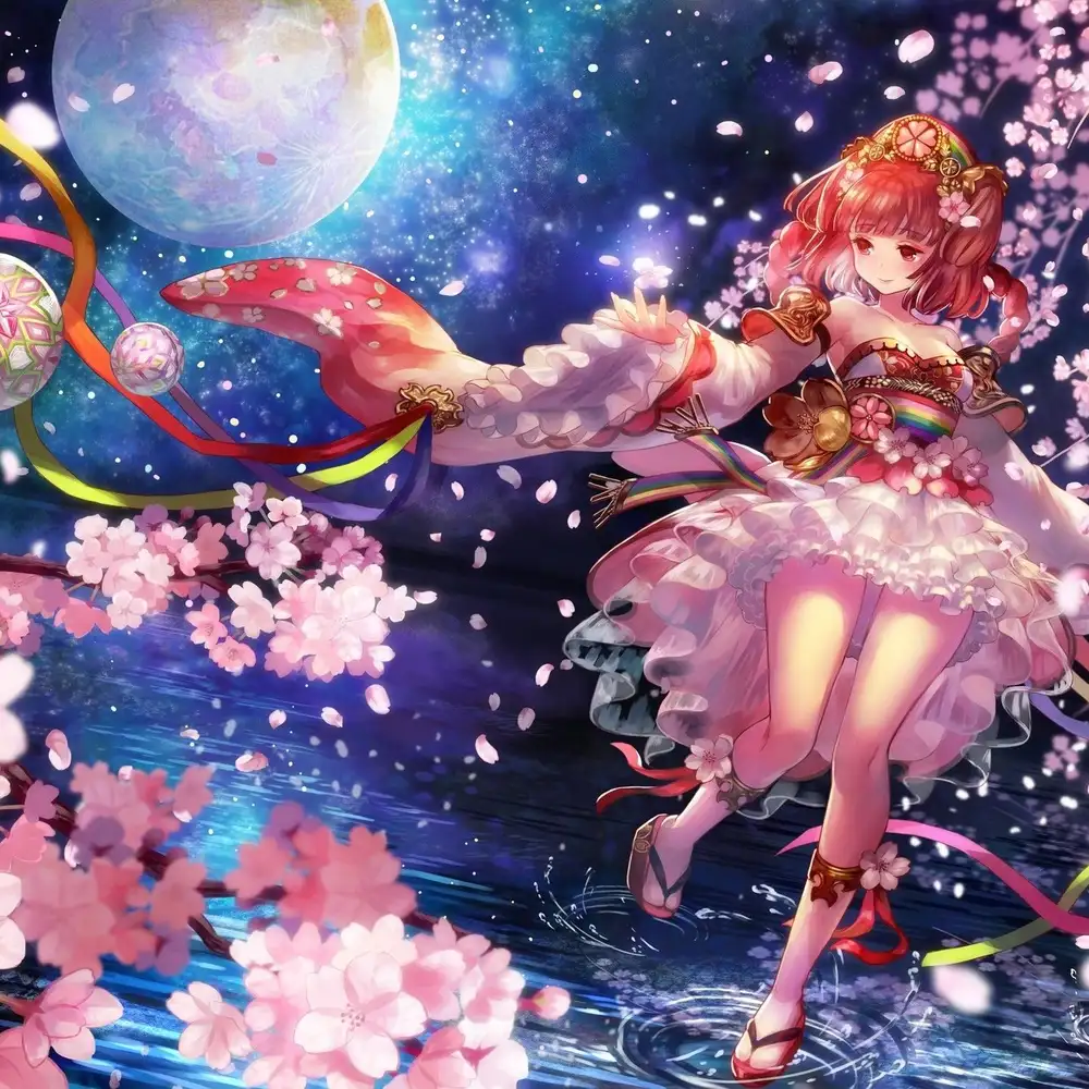 hoa anh đào rơi trong anime yên bình 