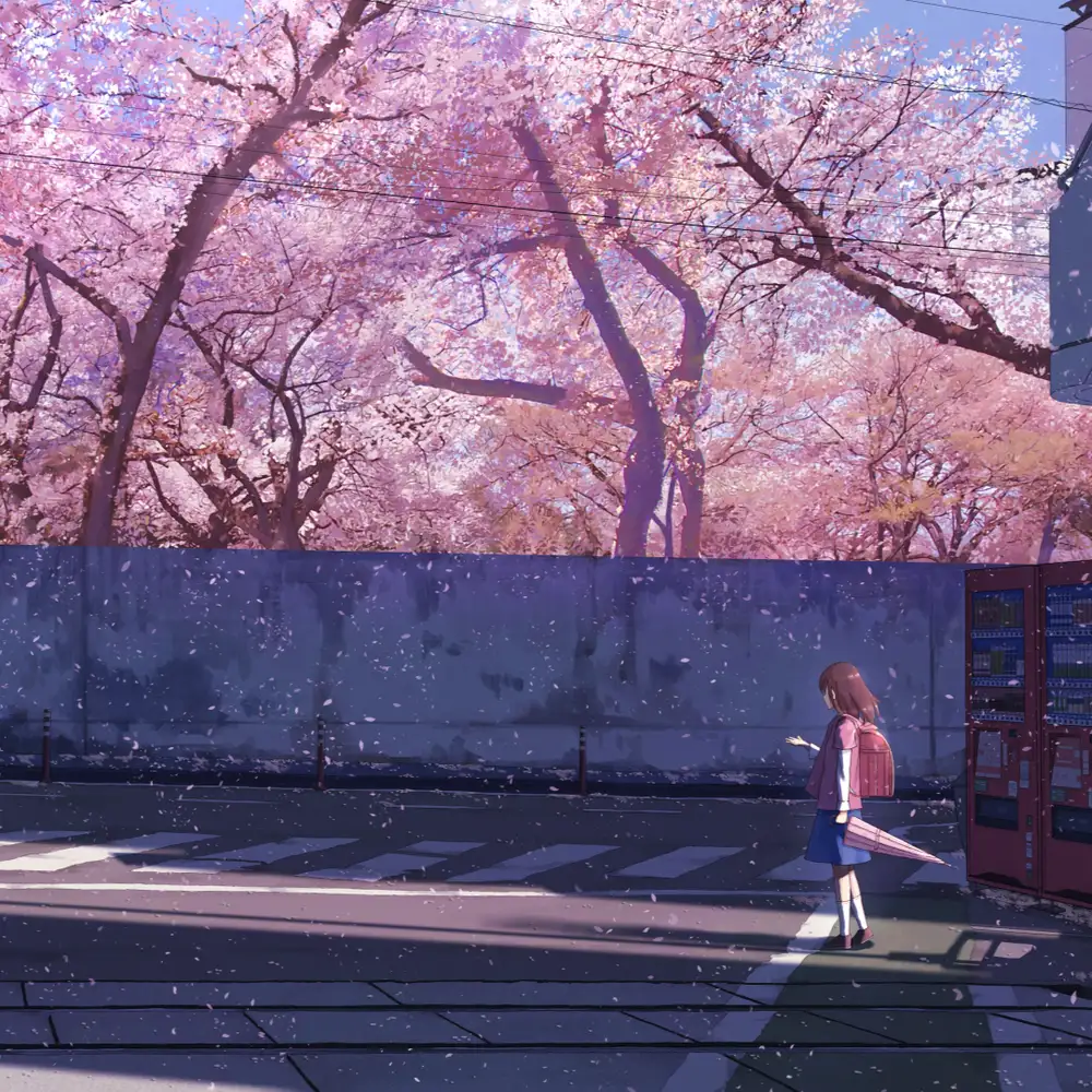 hình ảnh hoa anh đào anime lôi cuốn 