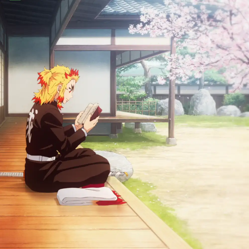 ảnh anime với hoa anh đào rơi bình yên 