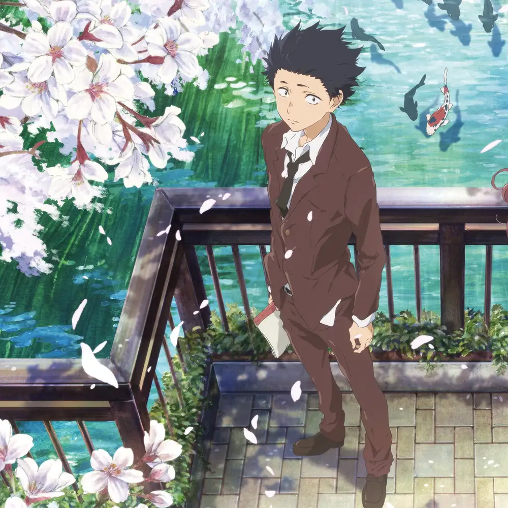 hoa anh đào rơi trong gió anime mộng mơ 