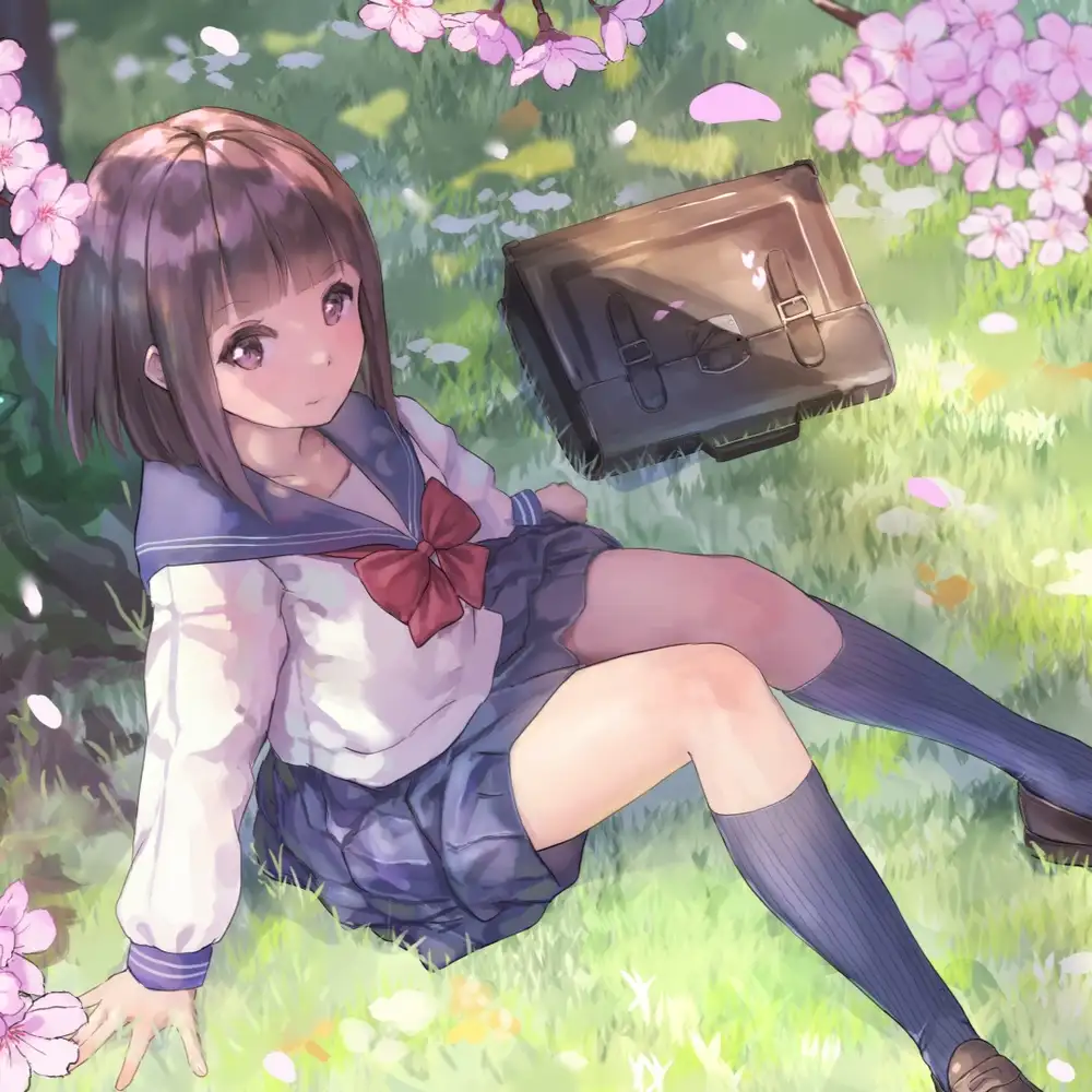 anime với hoa anh đào rơi ngọt ngào 