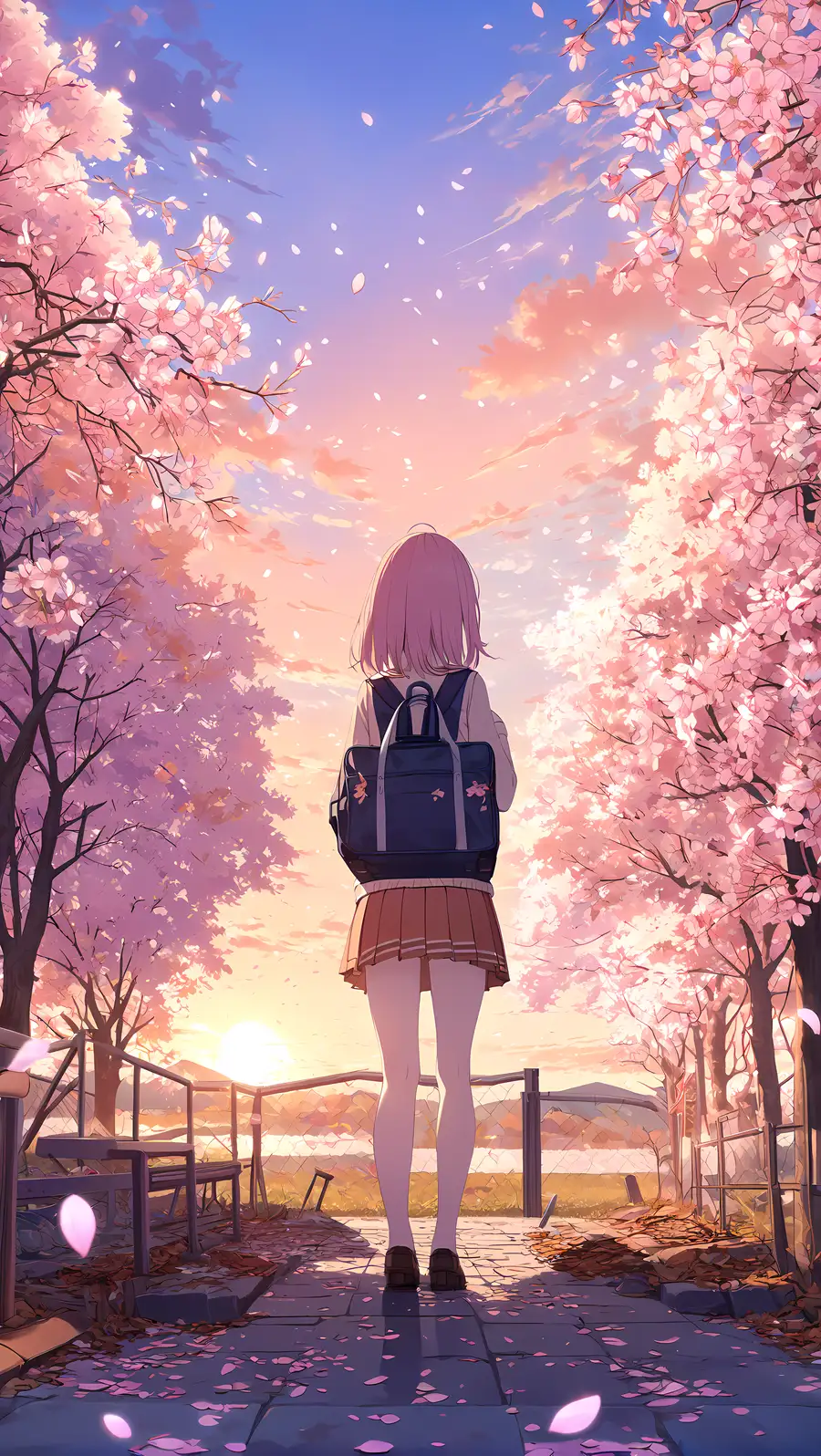 ảnh nền điện thoại anime tone tím 