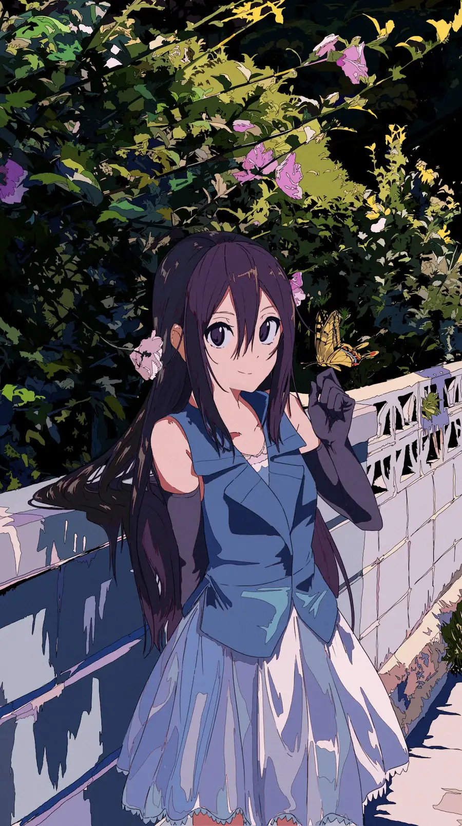 ảnh nền anime tím hd cho smartphone 