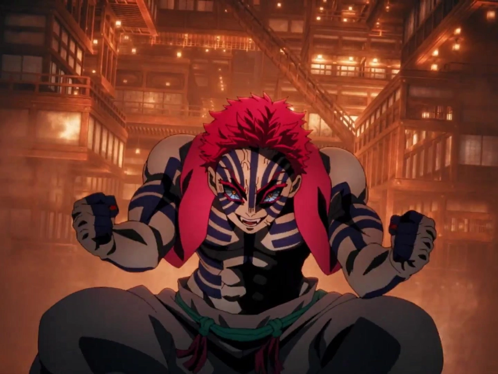 hình ảnh akaza ngầu trong anime 