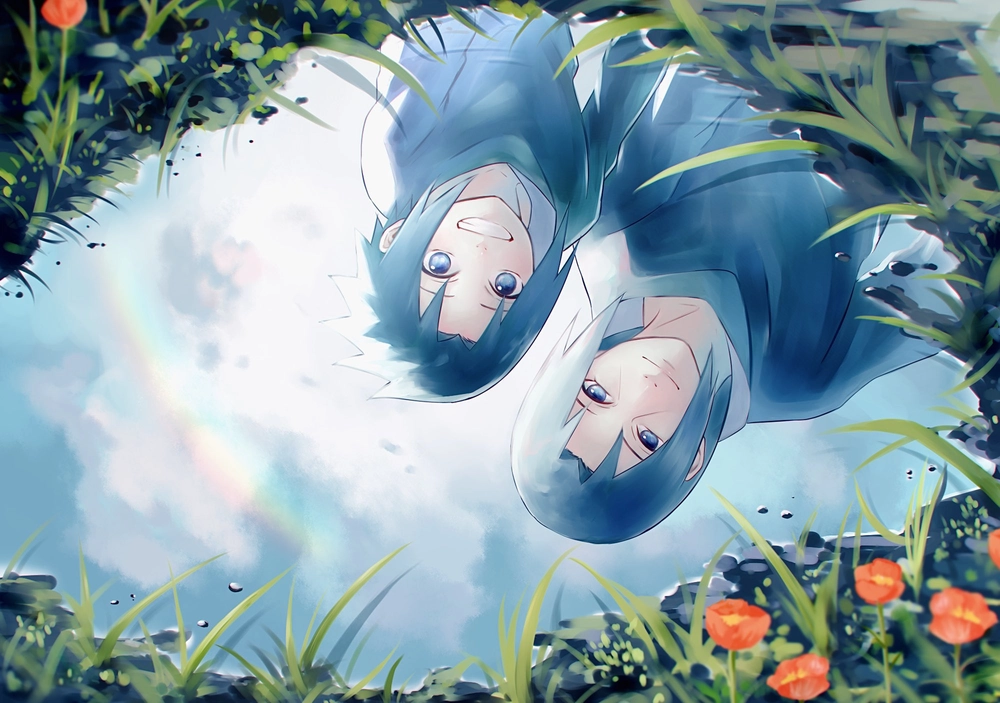 ảnh anh em anime naruto sasuke itachi lúc bé