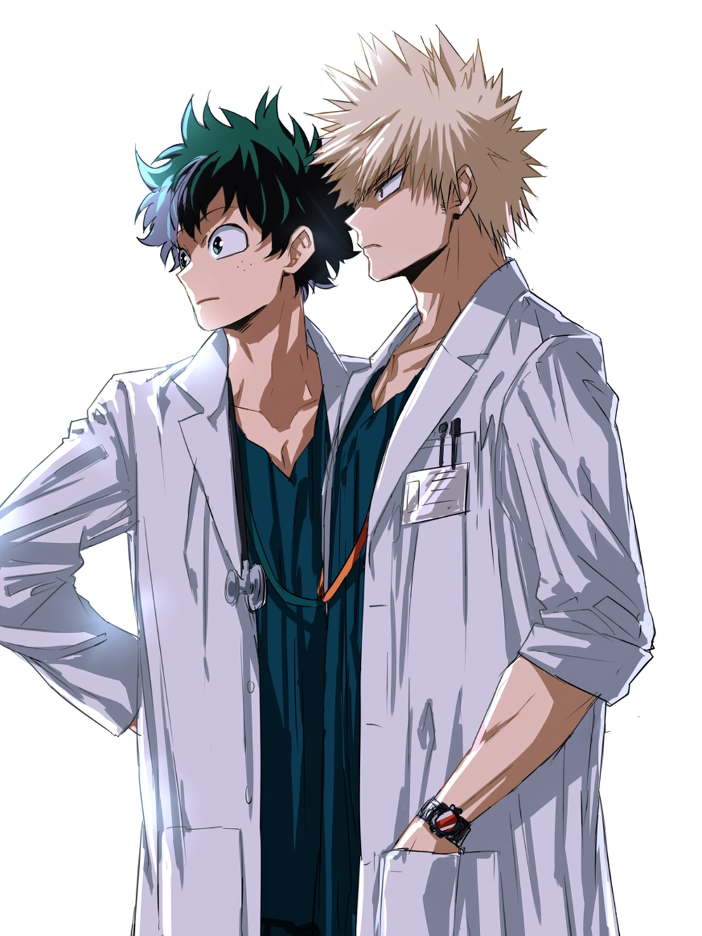 hình anime bác sĩ nam phong cách hiện đại 