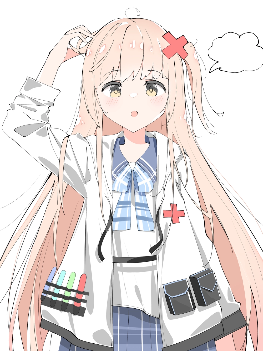 ảnh bác sĩ anime nữ đang khám bệnh 