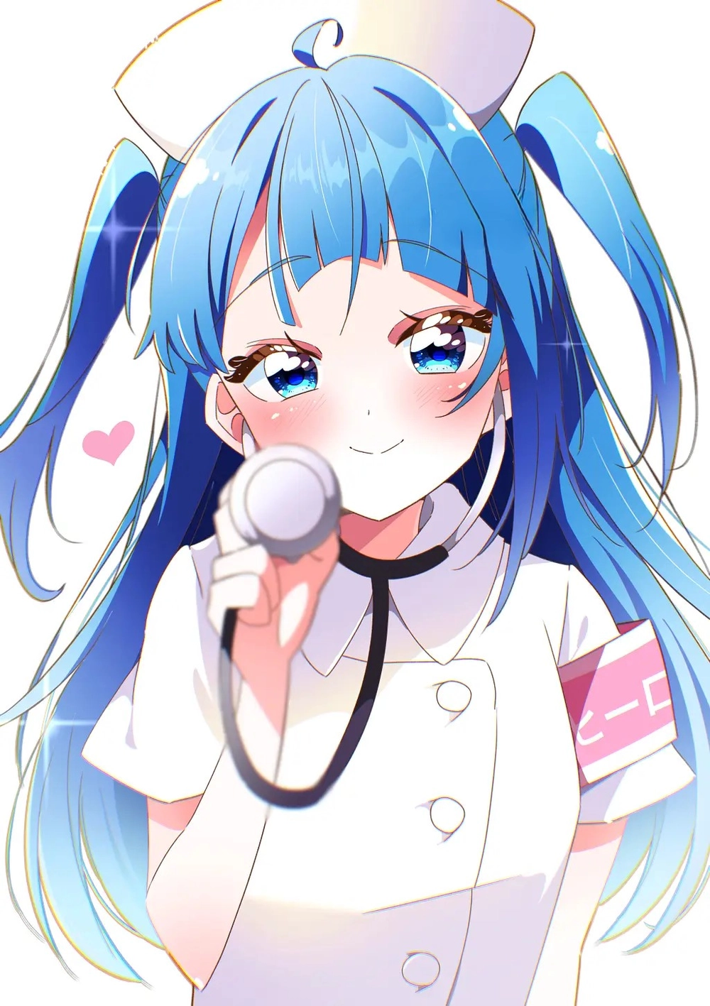 hình bác sĩ anime đang cầm ống nghe 