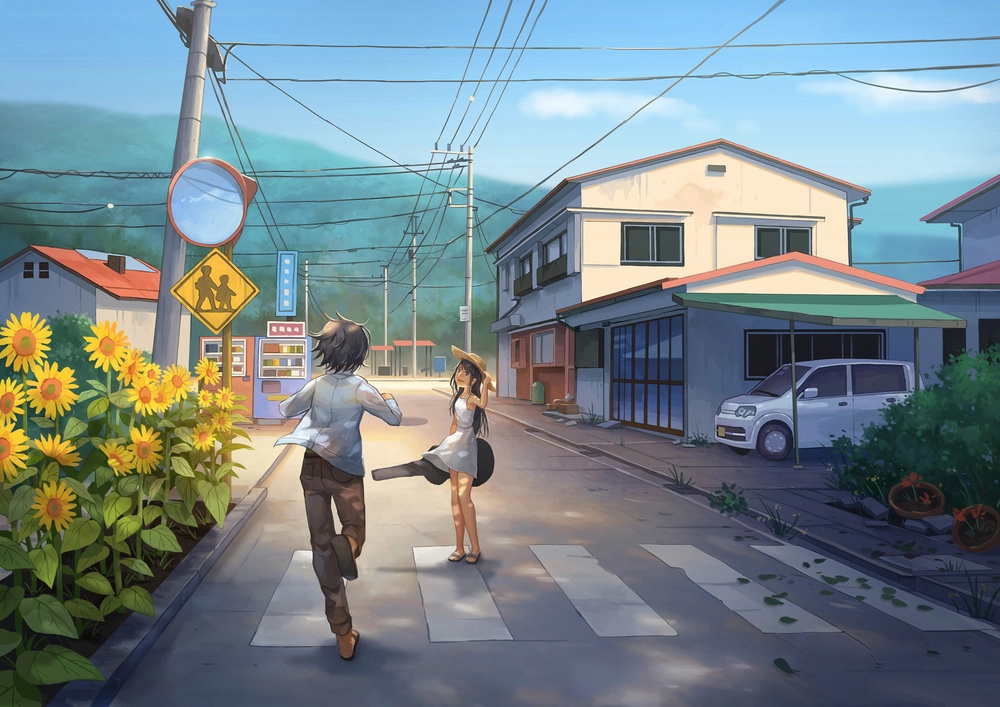 hình ảnh đường phố anime ban đêm chill 